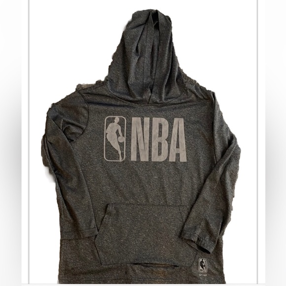 NBA lightweight gray NET DRY hoodie size 8 - Picture 1 of 7